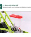 Hand Push Garden Seeder With Metal Precision Hopper Walk Behind Row Crop Planter Manual Roller Seeding For Even Spacing And Depth