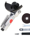 4 Inch Pneumatic Angle Grinder High Speed Polisher And Air Grinding Tool with Disc, PVC handle, and accessories for polishing and cutting.