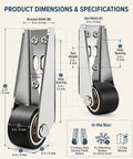 Heavy Duty Sliding Door Vertical Track Rollers specifications showing dimensions and materials for a robust design.