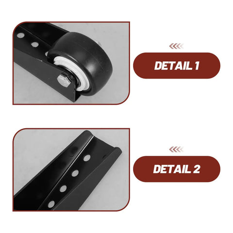 Bulletproof Anti Sag Gate Wheel For Wooden Barn Doors And Outdoor Fences Delivers Hella Smooth Silent Operation With Industrial Cold Rolled Steel Construction detail of wheel and mount