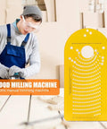 Top Shelf Circle Cutting Jig For Plunge Routers Featuring Dead Nuts Accurate Alignment Across 256 Settings in bright yellow.
