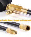 BETOOLL fuel injector pressure tester kit with brass fittings and black hoses, 0–140 PSI master set