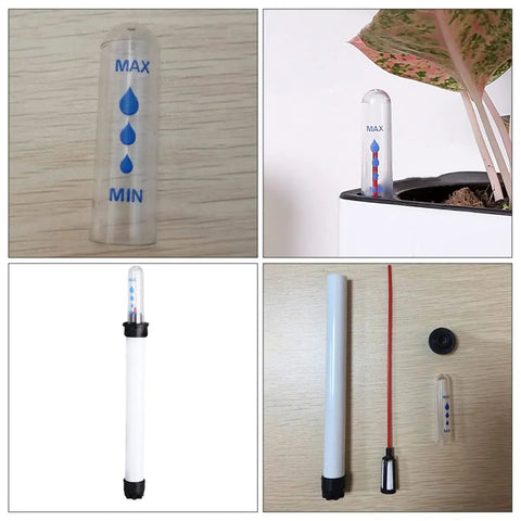 Six Pack Floating Indoor Pot Moisture Probes And Water Level Indicators For Potted Plants, soil gauge hydrometer meter set shown