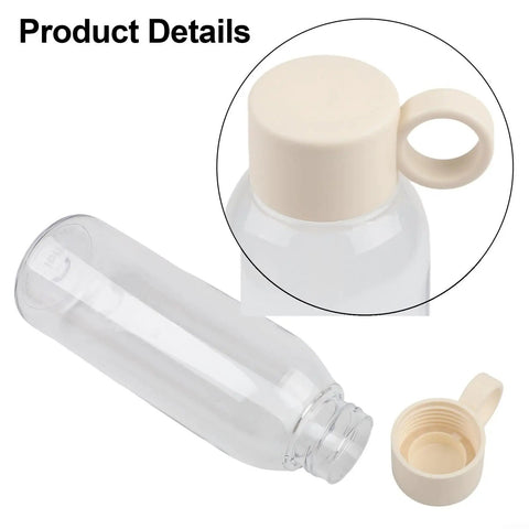 Leakproof Sports Water Bottle With Handle For On The Go Hydration, BPA Free 650ml clear plastic bottle with removable cap detail