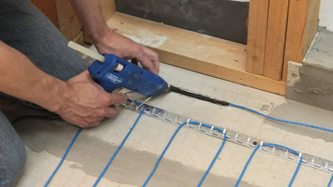 Installing electric radiant heating for SunStat Core Non-Programmable Floor Heating Thermostat With Physical Buttons, Backlit Display, Floor Sensor.