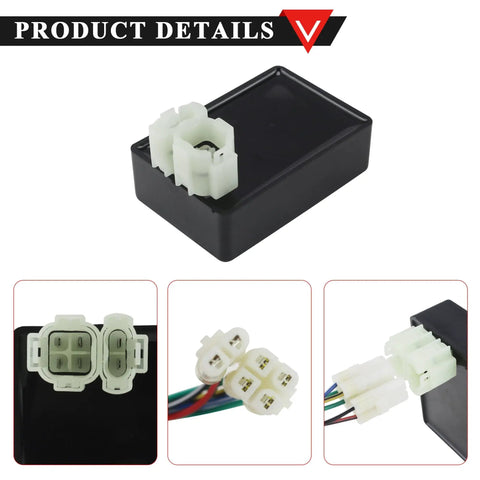 DC 6 Pin CDI Module With 4 Plus 2 Pin CDI Cable Harness For GY6 50cc 125cc 150cc ATV Go Kart Moped Scooter Quad Bike 4 Wheeler