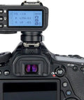 Canon TTL Wireless Flash Trigger With Bluetooth App Control for Off Camera Shooting on DSLR camera, rear view