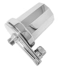 Chrome inline shower filter with easy replace cartridge, cuts chlorine by up to 98 percent, fits standard one half inch plumbing