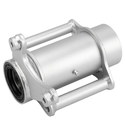 Rear Axle Bearing Carrier Housing Hub Assembly for Warrior 350 YFM350X ATV Fits 1989 to 2004 OEM Spec Durable Bolt On Replacement Parts 3GD-25311-11-35 3GD-25311-10-35 3GD-25311-11-P0 3GD-25311-00-35 silver aluminum housing with bearing