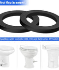 RV Toilet Seal Replacement Kit For 300 310 320 Series Toilets, Gasket And Flange Seal With Bolts Nuts And Washers Included For Leak Free RV Bathroom Upgrade. black rubber seal rings for Dometic 300/310/320 RV toilets