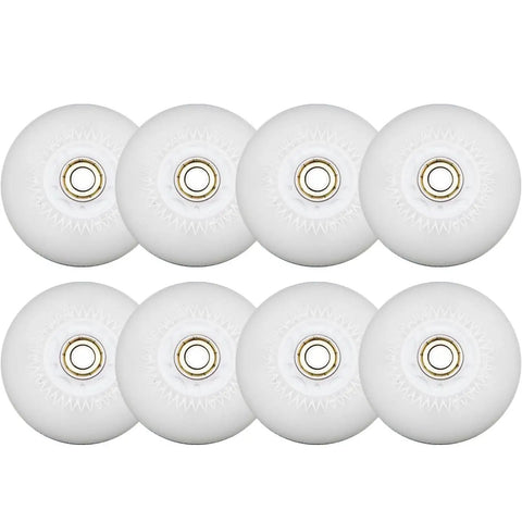 Inline Skate Wheels 72mm 76mm 80mm 90A Hardness 8 Pack With Bearings For Outdoor And Indoor Use White Durable PU Replacement Wheels