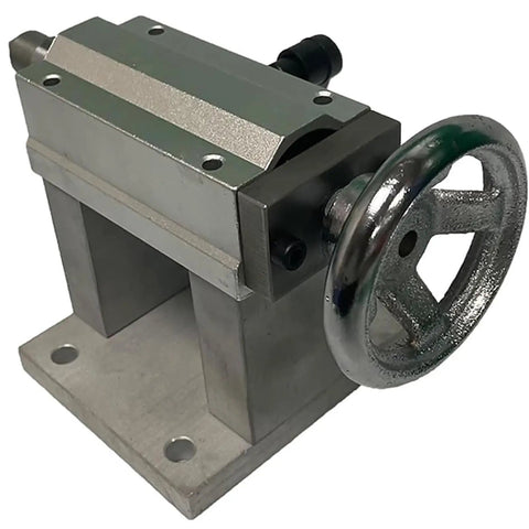 Precision Cnc Rotary Axis Tailstock With Adjustable Moving Center For Wood Routing Fast Fifty Millimeter Stroke shown from an angled view.