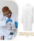 Mens Long Sleeve Lab Coat For Doctors And Medical Students Unisex Clinical Coat With Comfortable Fit Easy On Off Durable Medical Gear for Hospitals Labs Pharmacies And Classrooms