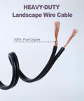Low Voltage Landscape Lighting Wire 16 Gauge 2 Conductor Direct Burial Copper Cable 250 Feet Flexible Outdoor Run