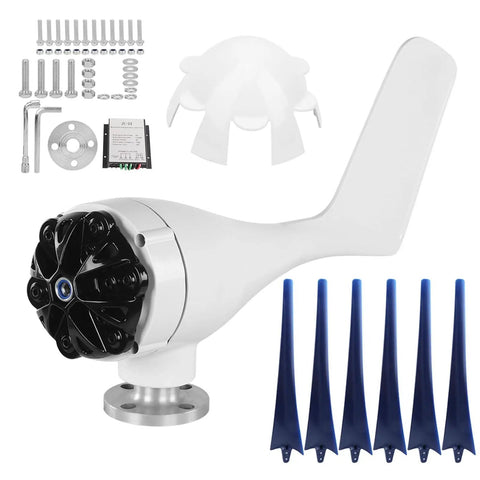Beefy 1600W 24V Wind Turbine With 6 Nylon Fiber Blades And Permanent Magnet Alternator for off-grid homes and small businesses