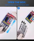 DCWecher 10-piece masonry drill bit set in blister packaging with carbide tips, 1/8–1/2 in, Amazon brand, front view