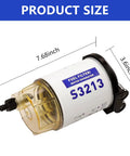 10 Micron Fuel Water Separator Filter Assembly Kit For Marine Outboards Compatible With Mercury And Yamaha Engines Replaces Multiple Part Numbers