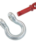 2 Pack Three Eighths Inch D Ring Shackles With Screw Pin, One Ton Working Load Limit, Galvanized Heavy Duty Shackles For Tow Straps