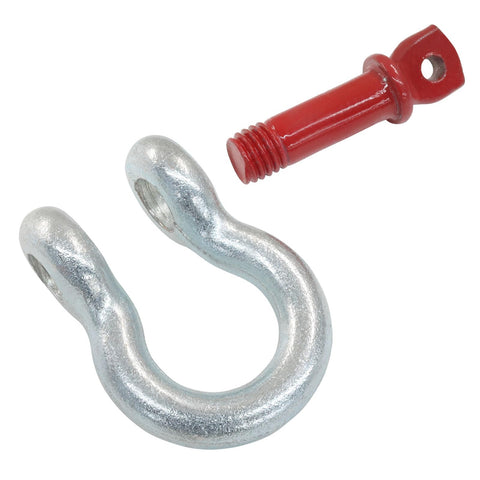 2 Pack Three Eighths Inch D Ring Shackles With Screw Pin, One Ton Working Load Limit, Galvanized Heavy Duty Shackles For Tow Straps