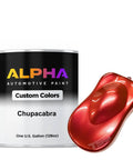 Premium Automotive Basecoat Midcoat Gallon Ready To Spray Formula Blended With A Thick Slow Reducer For Slick Street Color Shift and Boss Level Flawless Garage Coverage Daily with a red color sample.
