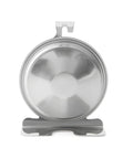 Rear view of Big 3 Inch Dial Refrigerator and Freezer Thermometer With Stainless Steel Casing For Easy Read Temperature Monitoring