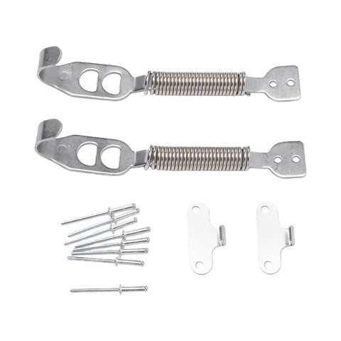 Stainless Steel Hood Spring Fastener Clips For Cars And Trucks Secure Your Hood On Every Ride No Hood Pop On Highways Or Rough Roads Durable Automotive Clip Set, spring clip set