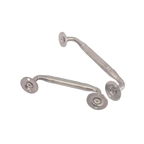 Heavy Duty 201 Stainless Steel Push Pull Door Handle Grab Bar For Gates Entrances And Sheds Durable Metal Door Pull With Screws 13mm Diameter And 6.65 Inch Length Ideal Outdoor Door Hardware, pack of 2