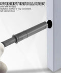 12 Pack Magnetic Push Latch for Cabinets and Drawers installation demonstration with hidden touch to open feature in grey finish