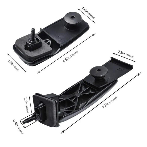 Rear Window Liftgate Glass Hinge Set Right And Left Fits Ford Escape Mercury Mariner Mazda Tribute 2008 2012 Tailgate Rear Hatch Glass Replacement 8L8Z78420A68C 8L8Z78420A68D, showing size dimensions.