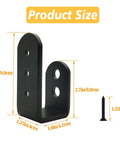Heavy Duty 2x4 Door Barricade Brackets Built To Last Steel U Bracket dimensions with 6mm thick carbon steel and screws