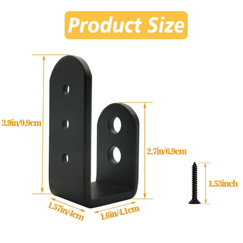Heavy Duty 2x4 Door Barricade Brackets Built To Last Steel U Bracket dimensions with 6mm thick carbon steel and screws