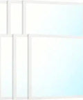Top Rated 2x2 LED Flat Panel Light For Drop Ceiling Troffer Replacement, 4400 Lumens, shown in multiple units