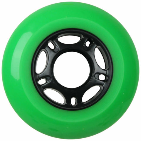 4 Pack Inline Skate Wheels 80mm 89A Outdoor Green Replacement Set For Rollerblade And Inline Hockey Skates Durable Easy Install Non OEM Grade Fit Great For Outdoor Use