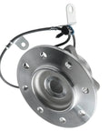 Heavy Duty 4WD Front Wheel Bearing Hub Assemblies For 96 Through 00 Chevy And GMC K2500 K3500 Suburban Old Body Style Duramax Trucks close-up view with sensor wire.