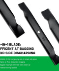 42 Inch Mower Blades For Craftsman LT1000 LT2000 T110 Zero Turn Riding Mower Replacement 138971 532138971 With 5 Point Star Center Hole