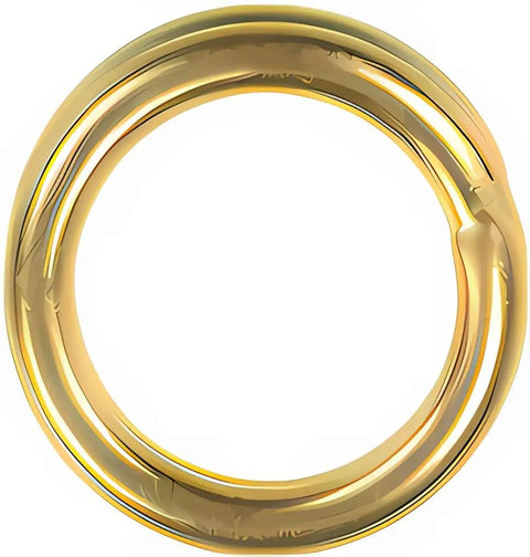 Tiny 3.5mm Outer Diameter 2.5mm Inner Gold Split Ring For Jewelry Making And Repairs Tiny But Mighty Durable 14K Gold Connector For Delicate Intricate Designs 1 Piece, close-up view