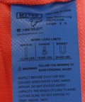 Label on red Endless Round Sling 12 Foot Red With Hook Combo 13,200 Lbs WLL For Crane Rigging Hoist showing load limits.