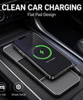 Badass Wireless Charging Pad For Kia Niro EV With Lightning Quick 20W Transfer and Grip Tight Dashboard Mount charging a smartphone.