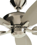 52 Inch Ceiling Fan With Upgraded AC Motor For Killer Airflow, Clean Look With No Visible Vents, Modern Satin Finish Blades