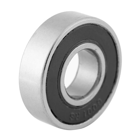 Premium 10 Pack Heavy Duty Rubber Sealed Ball Bearings 60012RS For Industrial Machines And Automotive Use With Smooth Operation Minimal Noise Super Durable 12X28X8mm Size close-up view of rubber sealed ball bearing.
