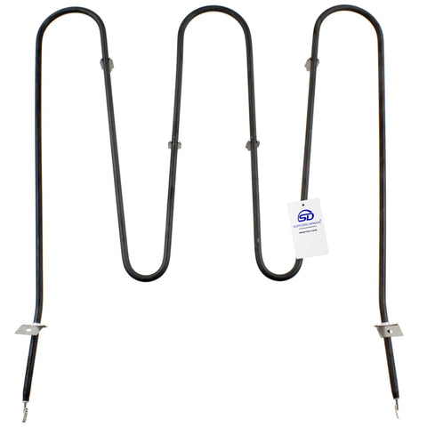 Electric Range Bake Element Replacement For Select Models, 3500W 240V, 19.875 In Long, 17 In Wide, Quarter Inch Male Terminals