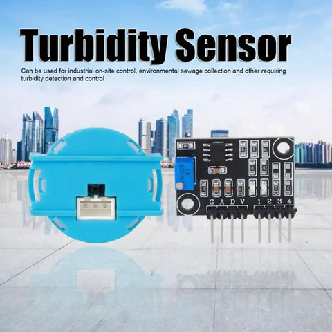 Turbidity Sensor Module TS 300B with digital output and 0 to 4.5V analog signal for water quality, industrial control.