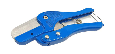 Go To Wire Duct Cutter For Plastic Raceway And PVC Conduit Cutting Tool with blue ergonomic metal shears shown