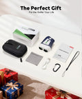 Golf Range Finder With Slope And 1200 Yards, 6x Magnification Laser Rangefinder with accessories on display table