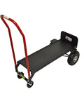 Heavy Duty Hand Truck Converts From Two Wheel To Four Wheel Platform With Solid Steel Deck Preventing Load Slippage
