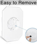 White 2 Pack Vinyl Siding Mounting Brackets With Built In Electrical Box For Outdoor Lighting close-up showing easy remove feature.