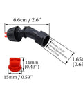 Dimensions of 110 Degree Flat Fan Nozzle Kit With Seven 0.1 to 0.6mm Spray Tips For Knapsack Boom Sprayers And Greenhouse Garden Sprayers