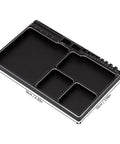 Black Magnetic RC Parts Tray Portable Aluminum Alloy Repair Tray With Magnetic Screw Holder Plate For Neat Organization