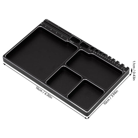Black Magnetic RC Parts Tray Portable Aluminum Alloy Repair Tray With Magnetic Screw Holder Plate For Neat Organization