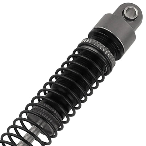 65mm Aluminum RC Shock Absorbers Set For 1/18 Crawler Upgrades with threaded bodies, CNC machined, close-up side view